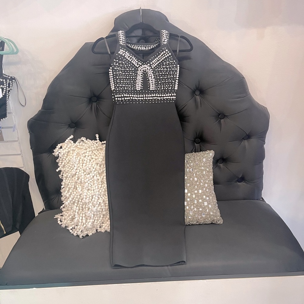 High quality bandange pearl dress
